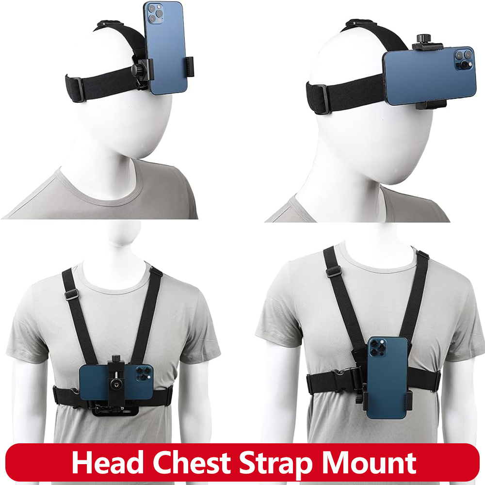 Mobile Tech Accessories - Mobiele telefoon hoofd- en borstbandbevestiging houder